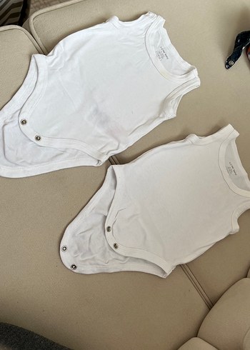 Beyaz Pamuklu Bebek Erkek Atlet Body - Görsel 2