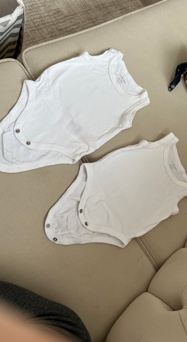 Beyaz Pamuklu Bebek Erkek Atlet Body - Görsel 2