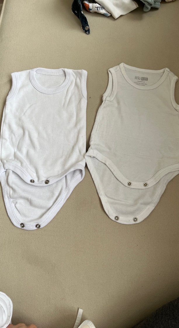 Gri Beyaz Bebek Atlet Body - Görsel 2