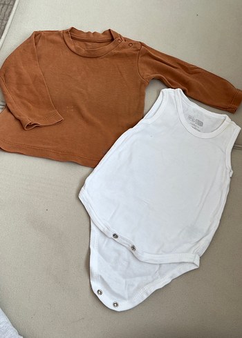 Çocuk İçlik Seti - Kahverengi ve Beyaz - Görsel 2