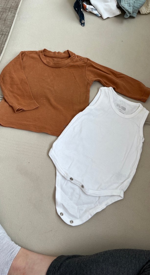 Çocuk İçlik Seti - Kahverengi ve Beyaz - Görsel 2