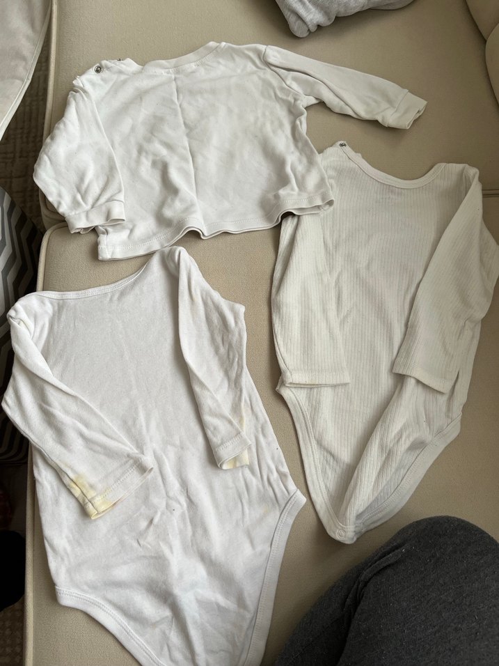 Beyaz Uzun Kollu Bebek Body, Pamuk, Sokak Stili - Görsel 2