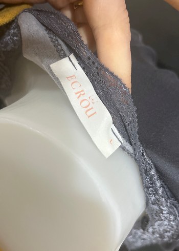 Bohem Gri Nakışlı Kadın Mini Sabahlık - Görsel 3