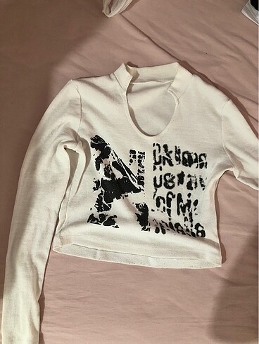 l Beden beyaz Renk gothic uzun kollu crop
