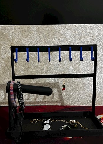 Mavi Metal Takı ve Makyaj Organizeri - Görsel 2