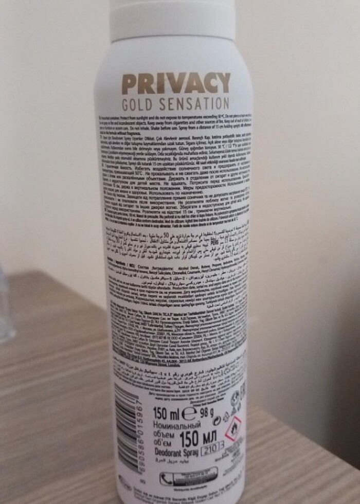 Privacy Gold Sensation Deodorant  - Görsel 3