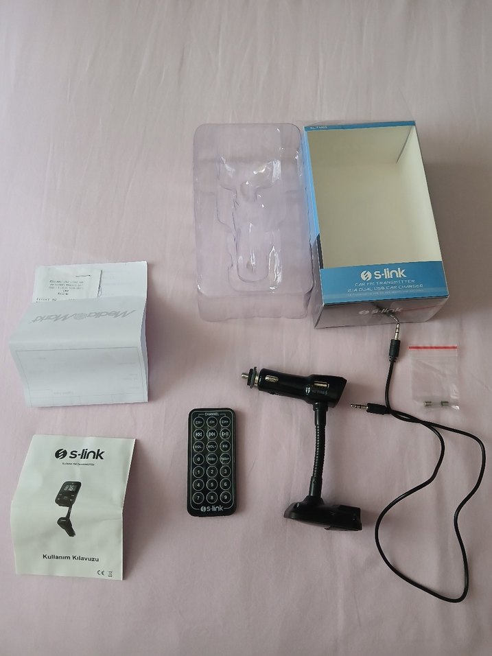 S-Link Siyah 2.1A Çift USB Araç Şarj Cihazı, müzik çalar — görsel 2/11