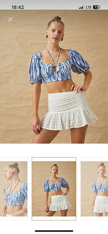 Koton mavi crop
