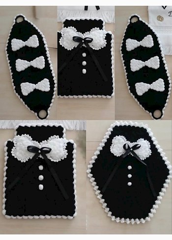 Örgü Gri Uzun Kollarsız Düğün Smokini - Görsel 5