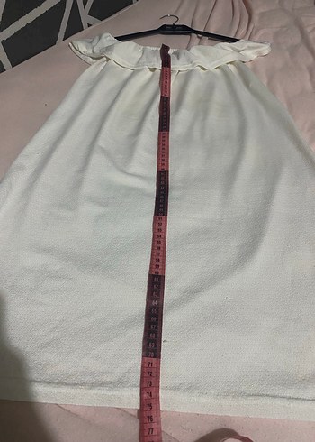 Kolsuz Fırfırlı Beyaz Keten Bluz - Görsel 3