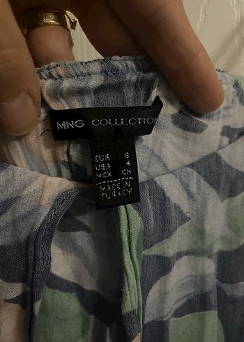 Çiçek Desenli Askılı Midi Elbise - Görsel 3