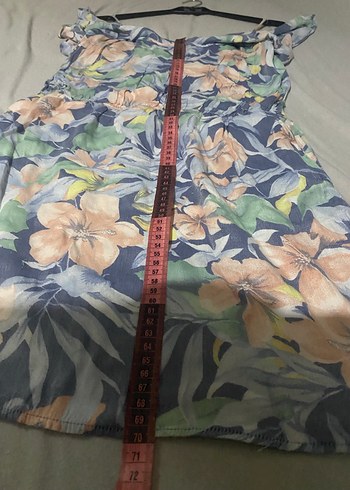 Çiçek Desenli Askılı Midi Elbise - Görsel 5