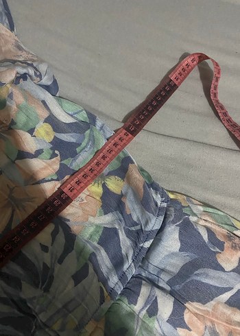 Çiçek Desenli Askılı Midi Elbise - Görsel 4