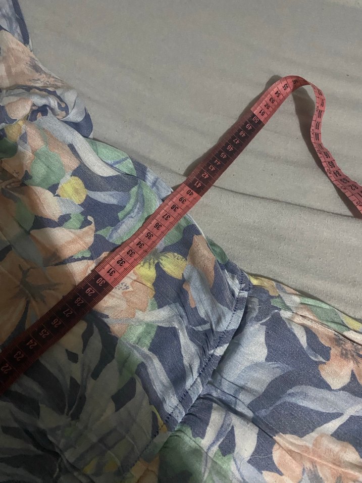 Çiçek Desenli Askılı Midi Elbise - Görsel 4