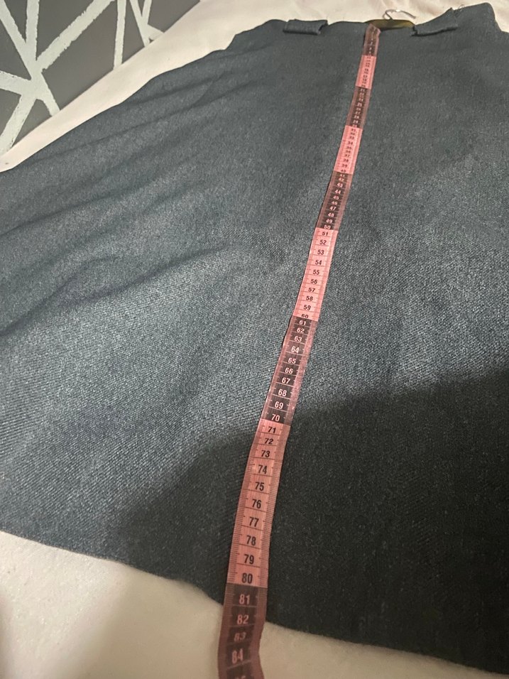 Gri Siyah Midi Drapeli Gotik Etek - Görsel 4