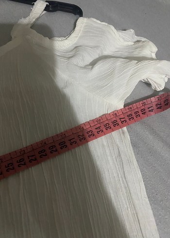 Beyaz Bohem Midi Keten Elbise - Görsel 2