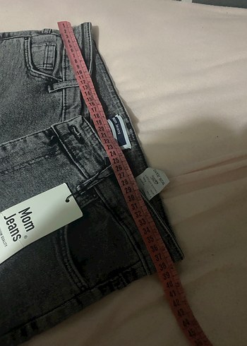 Gri Düğmeli Kadın Denim Pantolon - Görsel 3