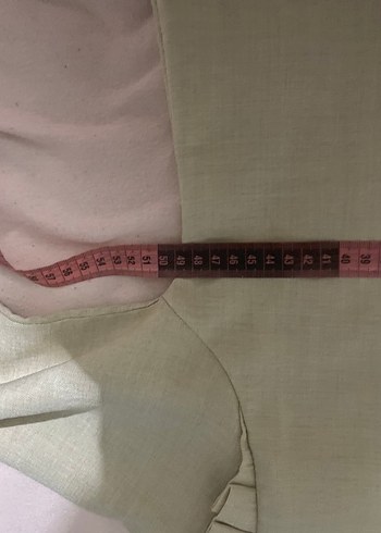 Bej Keten Kadın Gömlek Uzun Kollu - Görsel 3