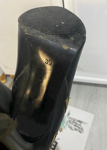 Pierre Cardin Siyah Deri Stiletto Topuklu Kadın Bot