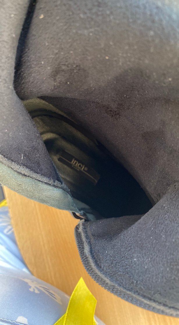 Kadın Siyah Deri Dizüstü Botlar, Tokalı, Kalın Topuklu - Görsel 4