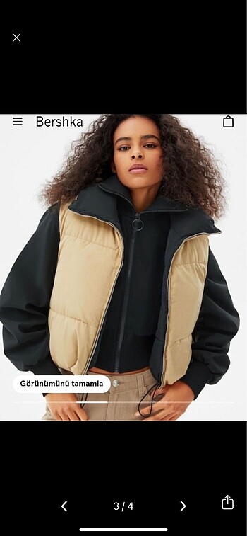 m Beden bershka çift taraflı yelek