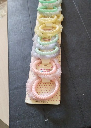 Zara 10 adet Pastel Renkli Elastik Saç Bantları - Tie-Dye