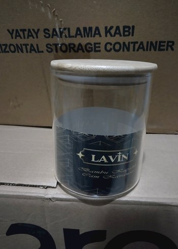 1 adet LAVİN Bambu Kapaklı Cam Saklama Kabı - Görsel 2