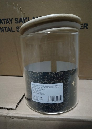 1 adet LAVİN Bambu Kapaklı Cam Saklama Kabı - Görsel 3