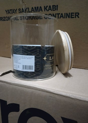 1 adet LAVİN Bambu Kapaklı Cam Saklama Kabı - Görsel 5