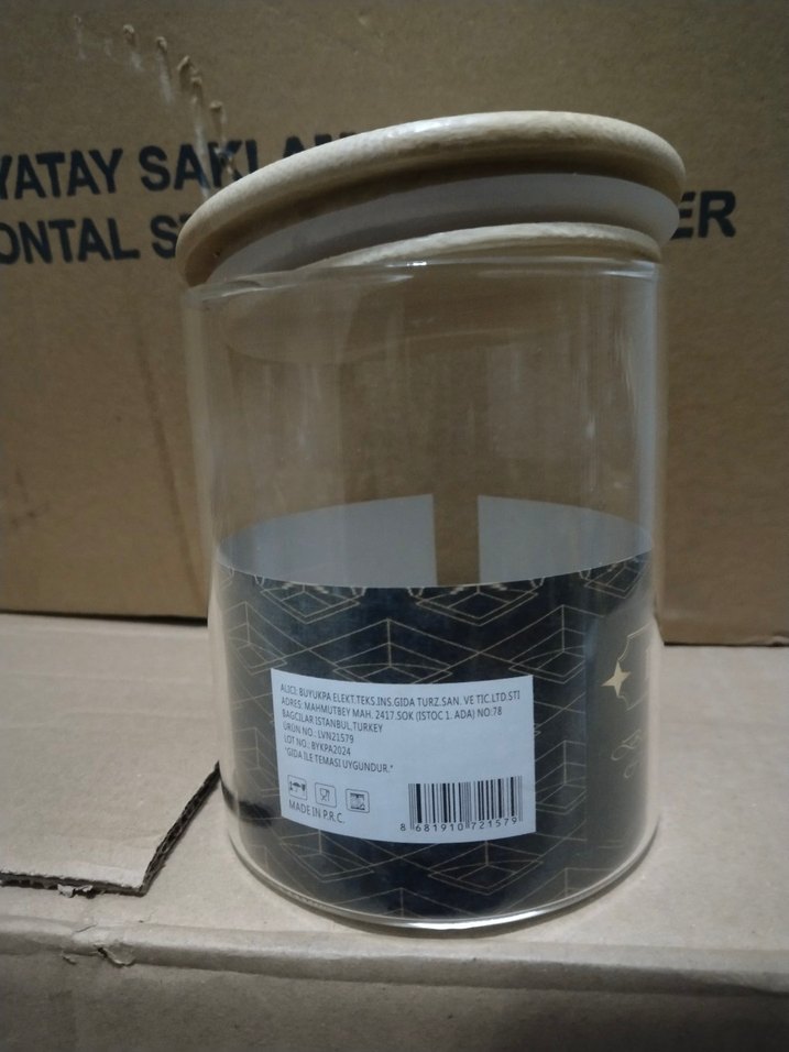 1 adet LAVİN Bambu Kapaklı Cam Saklama Kabı - Görsel 3