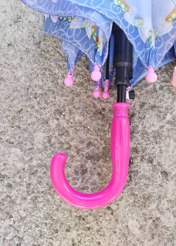 Pembe Fırfırlı Bohem Kadın Şemsiye - Görsel 4