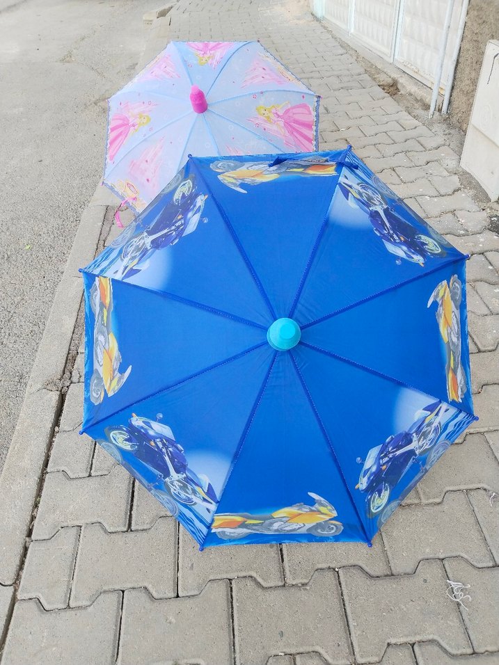 Pembe Fırfırlı Bohem Kadın Şemsiye - Görsel 3