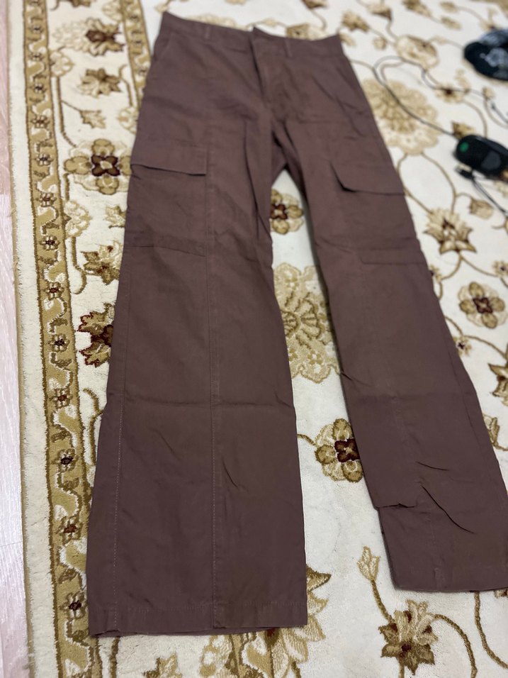 Kahverengi Kemerli Kadın Pamuk Pantolon - Görsel 2