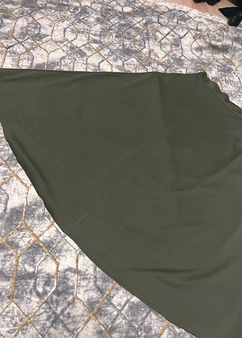 Kadın Haki Uzun Salaş Etek - Görsel 2