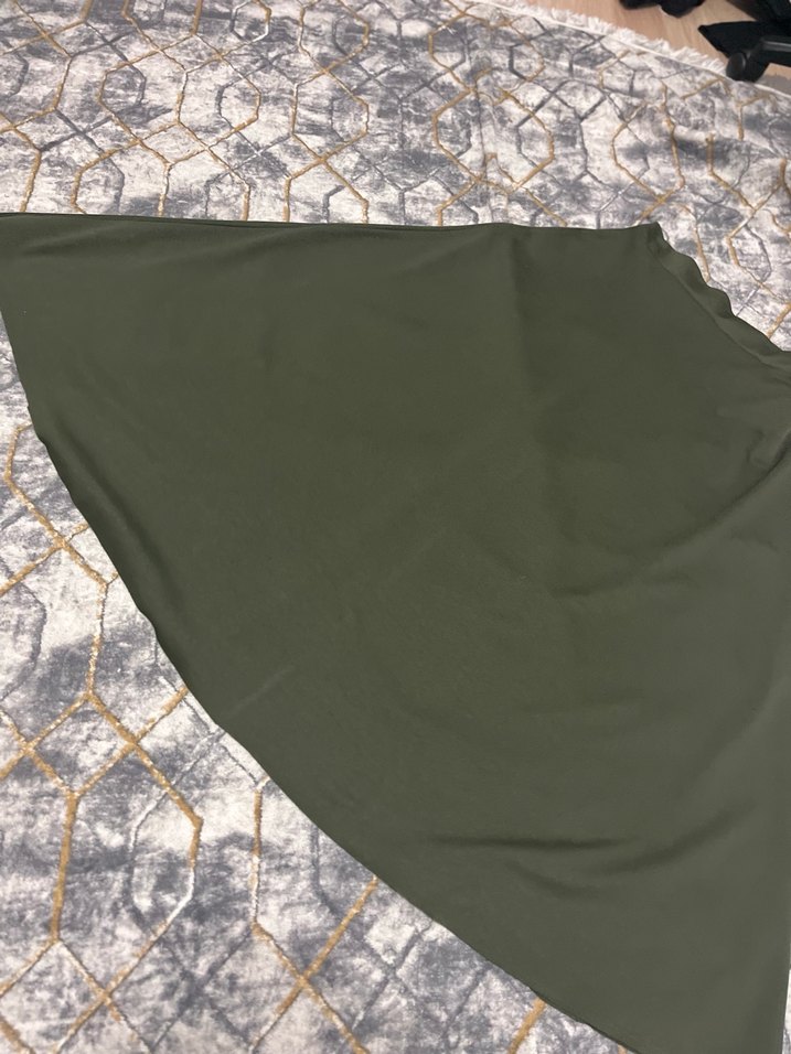 Kadın Haki Uzun Salaş Etek - Görsel 2