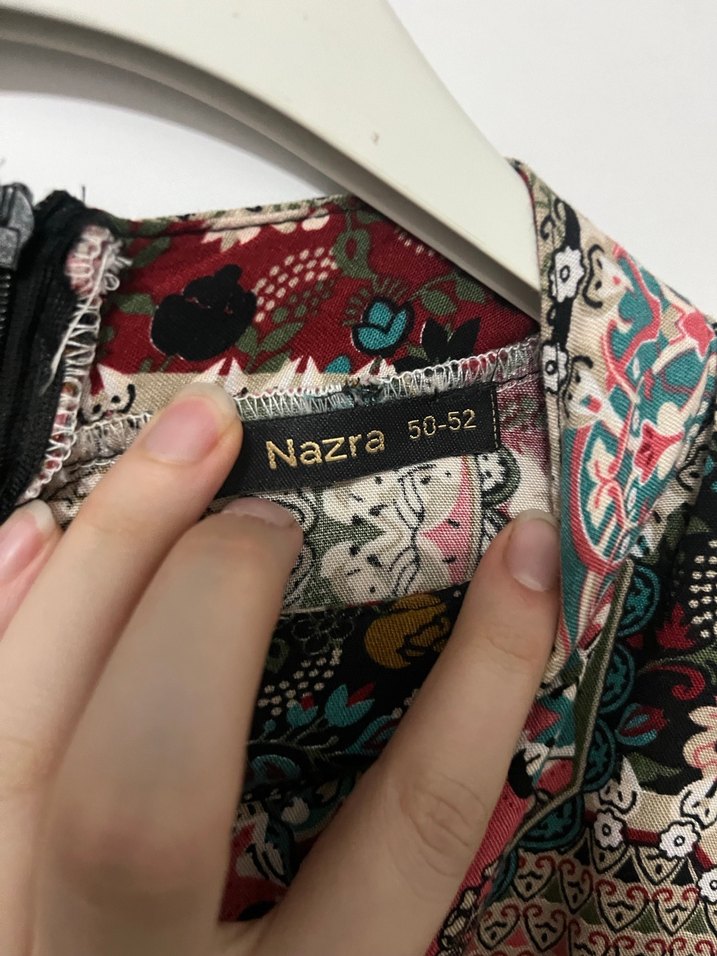 Bohem Renkli Uzun Desenli Kadın Elbise - Görsel 4