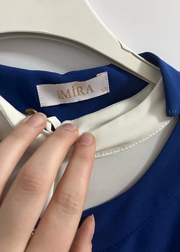 Mavi Düğmeli Kadın Midi Tunik - Görsel 5