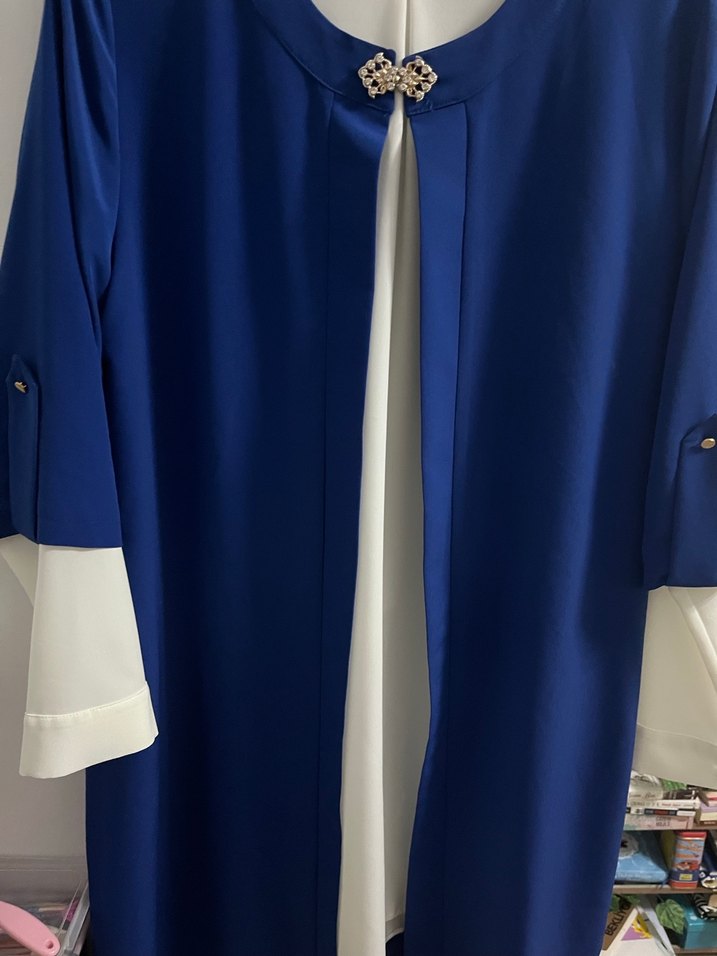 Mavi Düğmeli Kadın Midi Tunik - Görsel 4