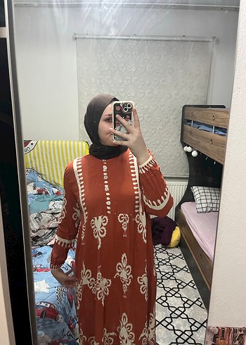 Bohem Etnik Desenli elbise - Görsel 2