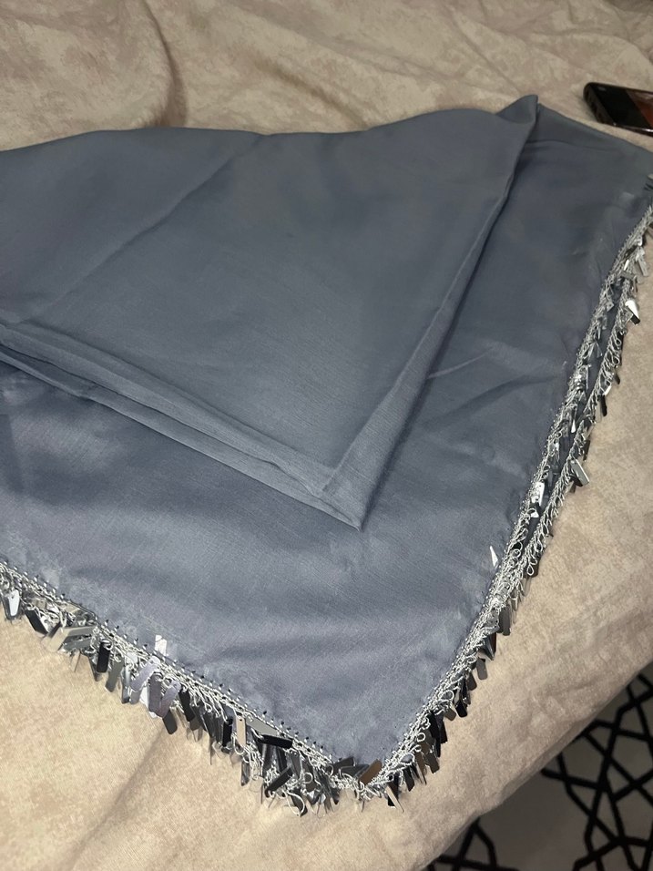 Gri Kadın Şal, Bohem Tarzı - Görsel 2