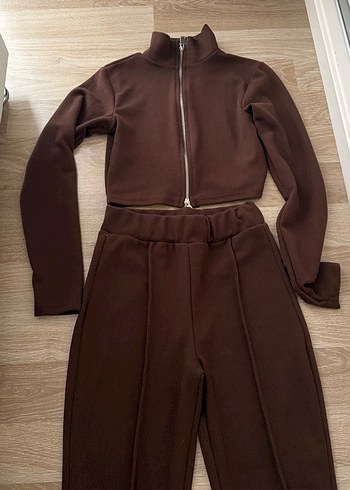 Kahverengi Kadın Uzun Kollu Tulum - Görsel 2