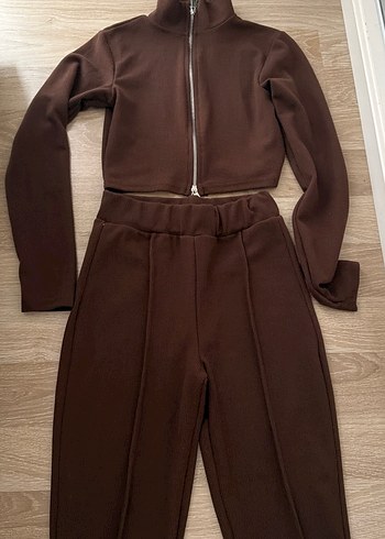 Kahverengi Kadın Uzun Kollu Tulum - Görsel 3