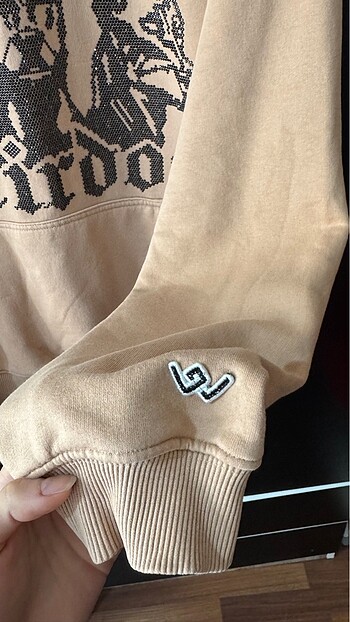 m Beden camel Renk Cos Weirdos doberman köpek baskılı sweatshirt
