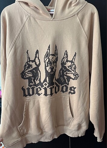m Beden Cos Weirdos doberman köpek baskılı sweatshirt