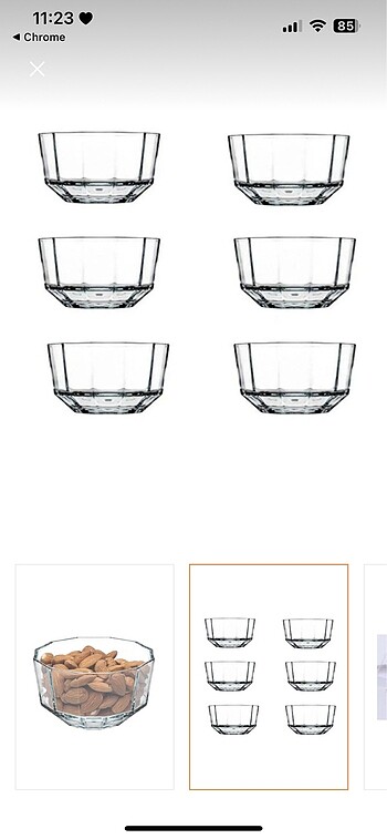 Paşabahçe 6 lı prisma kase