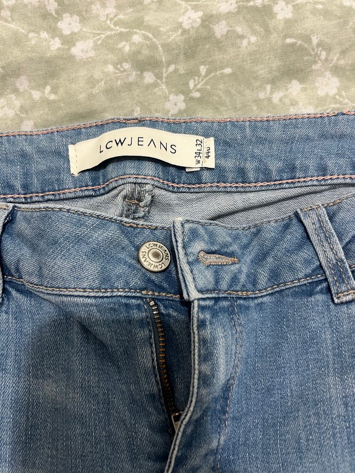 Kadın Mavi Bol KesimKot Pantolon - Görsel 2