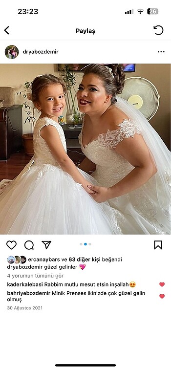 Özel dikim çocuk gelinliği - Görsel 2