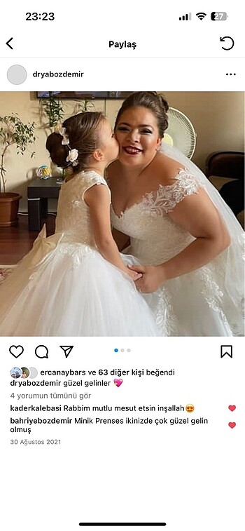 Özel dikim çocuk gelinliği - Görsel 4