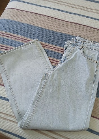 Defacto Bej Renkli Kadın Salaş Kesim Denim Jean