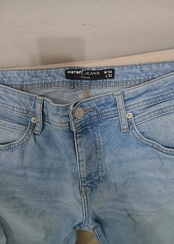 Erkek Mavi Denim Regular Fit Midi Kot Pantolon - Görsel 5